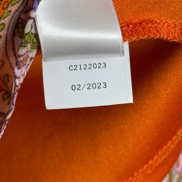 1. State Womens Halter Blouse M Orange Pink Paisley Lined Office Brunch Feminine - Picture 8 of 9